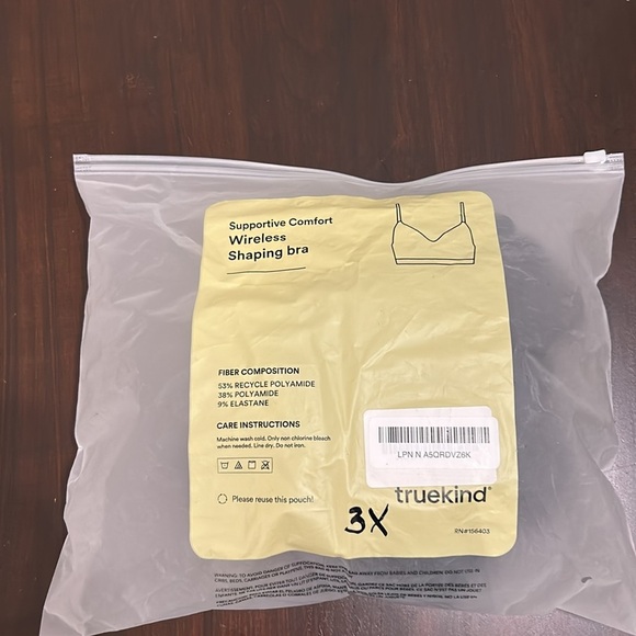 TrueKind by Shapermint Everyday Comfort
Straps Wireless Shaping Bra Black Sz. 3X - Picture 12 of 16